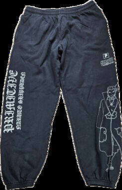 Primitive Naruto Shippuden Men's Black Sweatpants Joggers Cotton Fleece L